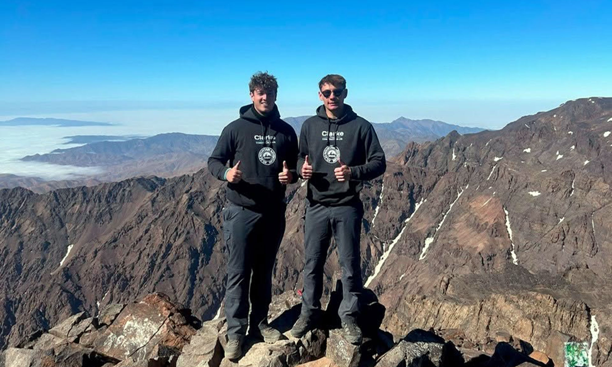 Made it! The summit of Mount Toubkal